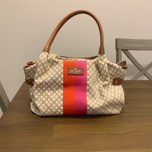 Kate Spade Classic Canvas/Leather Satchel